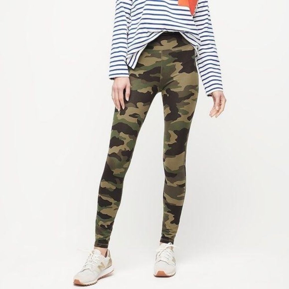 J. Crew 7/8 High Rise Leggings in Camo Athleisure